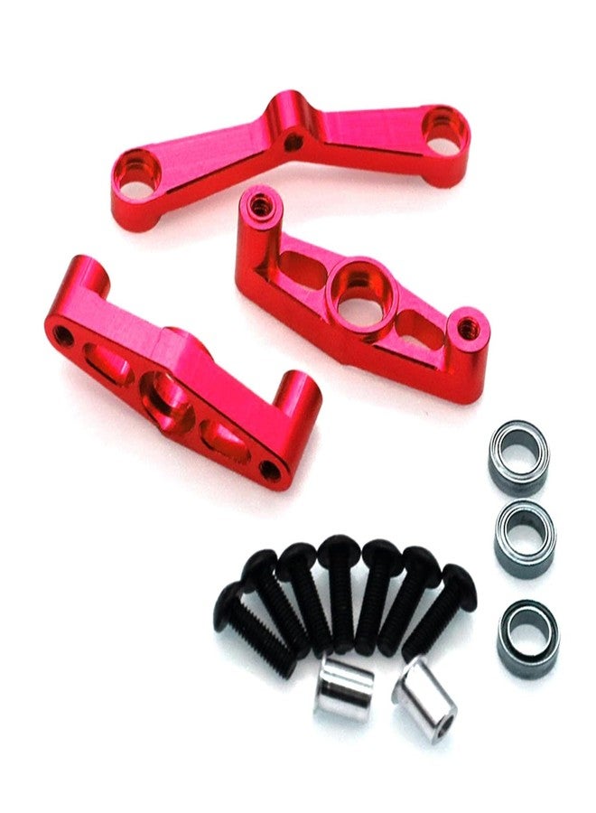 Chanmoo RC TT-02 Full Set Upgrade Kit Aluminum Drive Shaft Swing Arm Steering Cup CVD Bumper Motor Base Suspension Arms For Tamiya TT02 Upgrade Part 1/10 On Road Touring Rally Racing Car (Red 21PCS) - Image 5